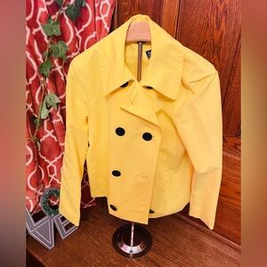 Yellow Double-Breasted Women's Jacket